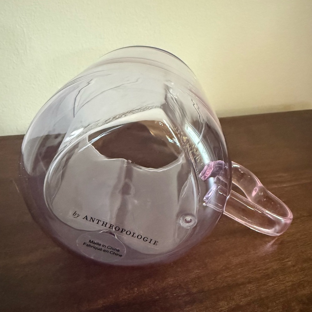 NEW Anthropologie Corazon double-walled glass mug - Picture 4 of 6